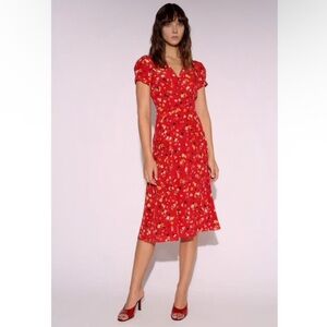 Réalisation Par Teale Dress in Rouge Fleur, Size XXS